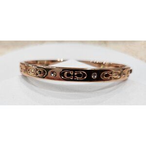 Coach F59083 Kissing C Hinged Bangle in Rose Gold-Excellent Used Condition!